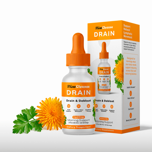 FlowCleanse Drain Liquid Drops, 60ml, Daily Wellness Balance Formula