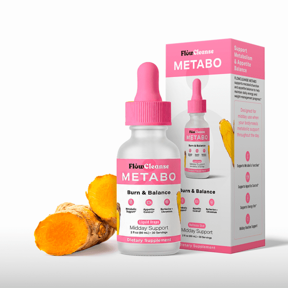 FlowCleanse Metabo Liquid Drops, 60ml, Daily Wellness Balance Formula