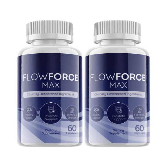 FlowForce Max Prostate Supplement Advanced Energy Pills - Flow Force Max Supplements Flowforce Max for Men Health Supplement, FlowForce Max Reviews (120 Capsules, 2 Pack)