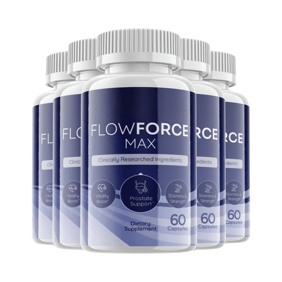 FlowForce Max Prostate Supplement Advanced Energy Pills - Flow Force Max Supplements Flowforce Max for Men Health Supplement, FlowForce Max Reviews (300 Capsules, 5 Pack)