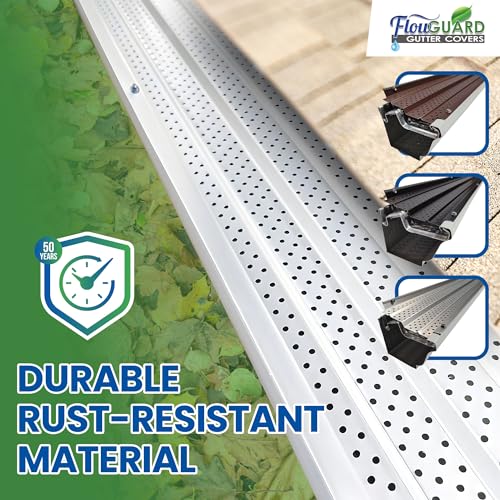 FlowGuard High Clearance Premium 50Year Gutter Cover System Brown 5