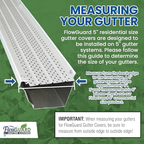FlowGuard Premium Dachrinnenabdeckung - 15,2 Cm Aluminium, 50 Jahre Garantie, 30 M Rolle, Farbe Weiß