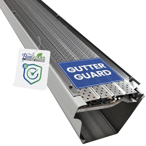 FlowGuard Premium 50Year Gutter Cover System White 6 Inch Aluminum