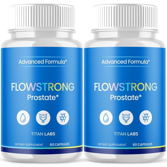 FlowStrong Advanced Formula Supplement Pills Natural Vitamin for Health and Wellness Flow Strong Capsules (2 Pack)