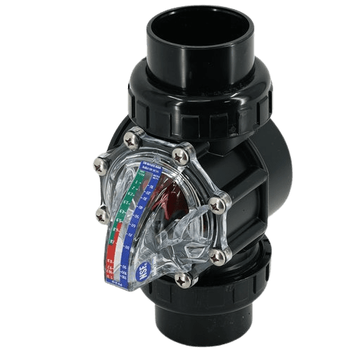 FLOWVIS BY H2FLOW 2 IN. FLOW METER WITH CHECK VALVE - FV-2