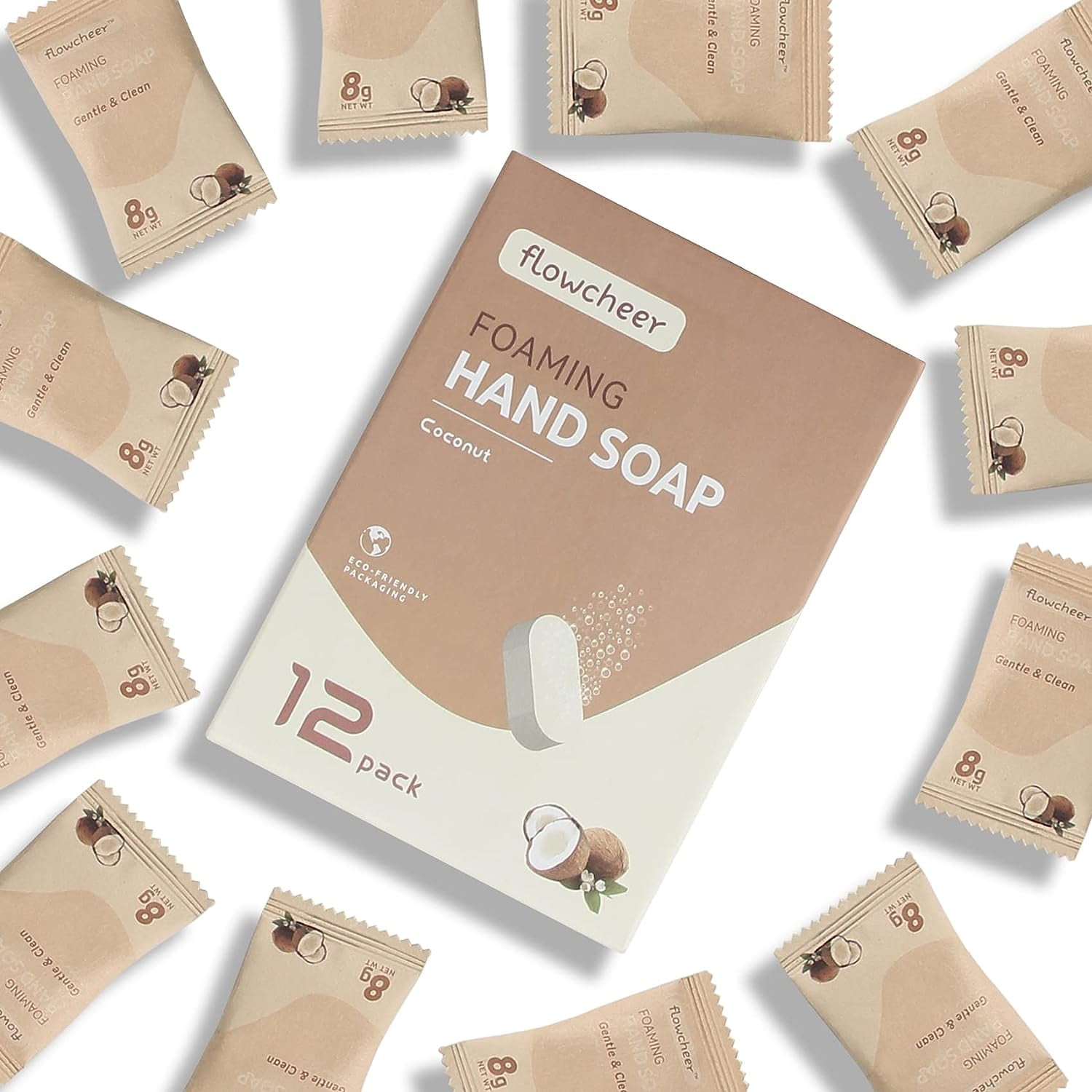 Flowcheer Foaming Hand Soap Tablets Refill 12 PacksNatural Ingredients