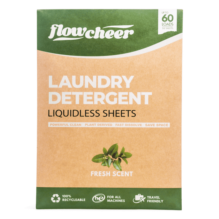 Laundry Soap Sheets, Package of 2 30 Sheets Per Package for 60