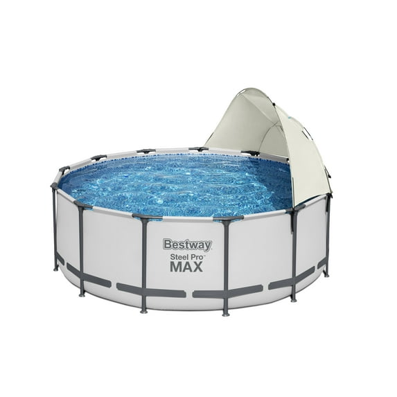 Flowclear Round Pool Canopy Sunshade, Compatible with 10'-18' Round Above-Ground Pools