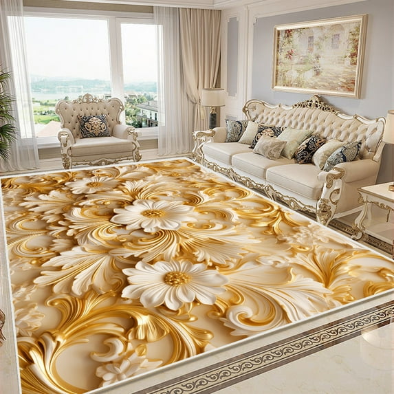 Flower 3D Carpet for Bedroom Home r Large Area Living Room Soft Rug Anti-Slip Lounge Bathroom Corri