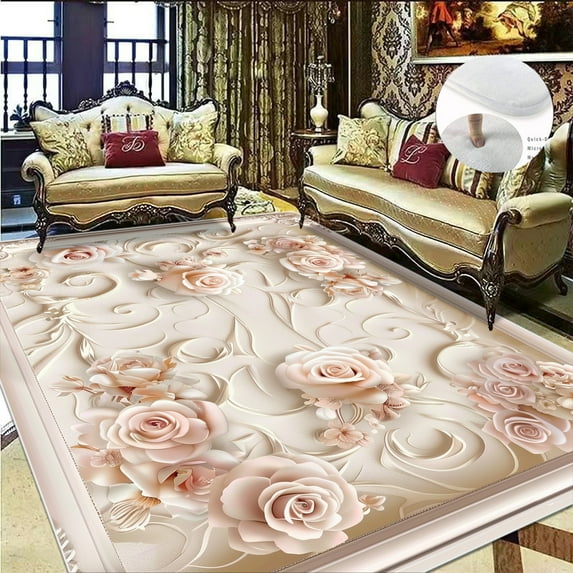 Flower 3D Luxury Carpet Living Room Large Area Rug Europe and America Home r Bedroom Rug Customizabl