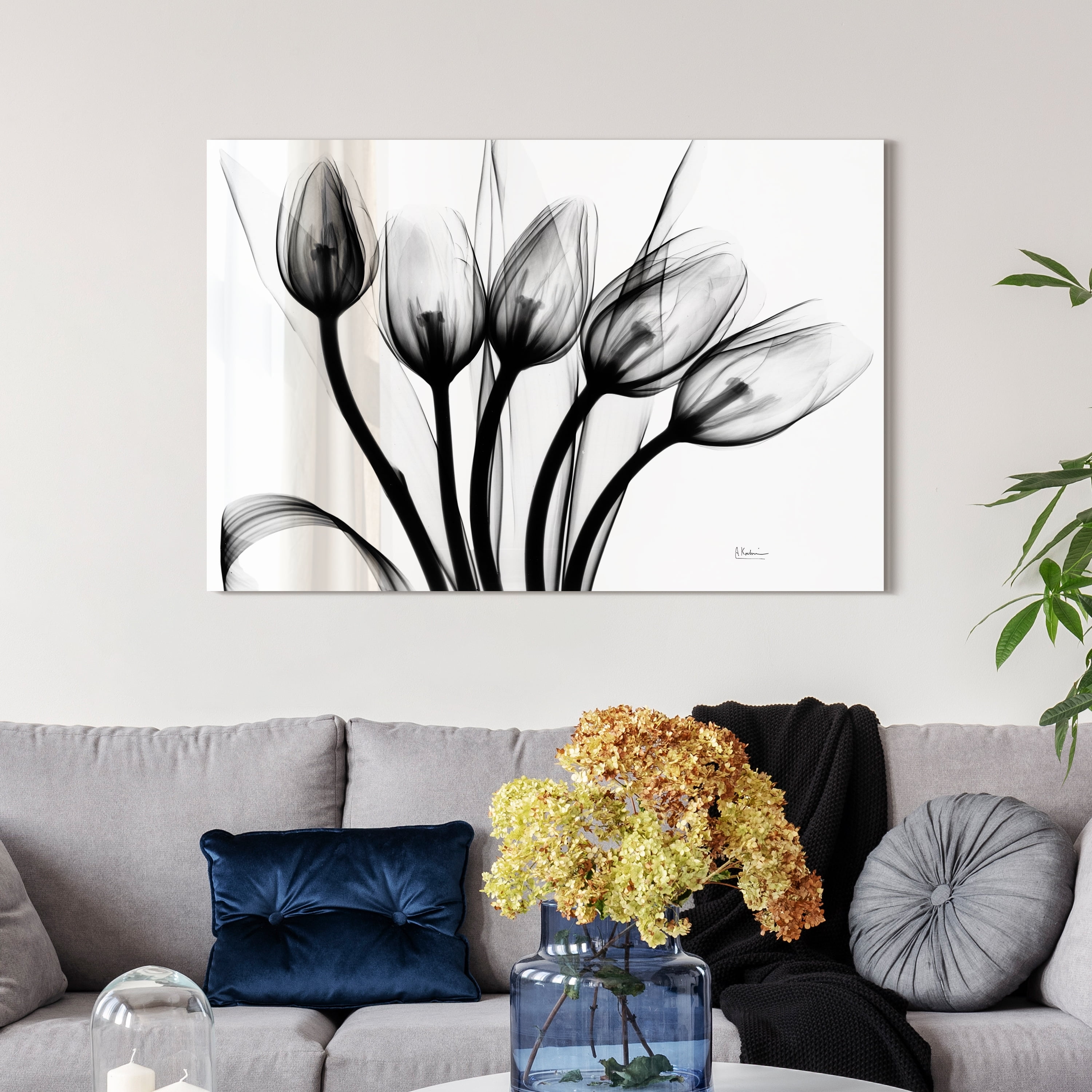Flower 48 in x 32 in Painting Art Prints, by Empire Art