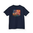 thumbnail image 1 of Flower 4th of July USA Kids Heavy Cotton Tee-KHJUL4506B-Navy-XS, 1 of 3