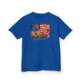 thumbnail image 1 of Flower 4th of July USA Kids Heavy Cotton Tee-KHJUL4506B-Royal-XL, 1 of 3