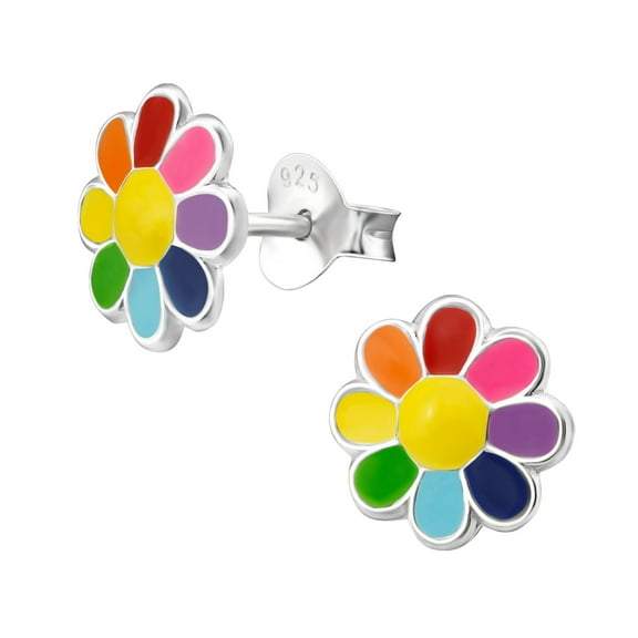 Flower 925 Sterling Silver Stud Earrings