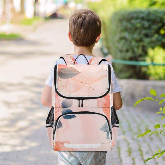 Flower Abstract Floral Backpack Big Laptop Backpack Casual Daypack Quilted Large Capacity Large Bookbags