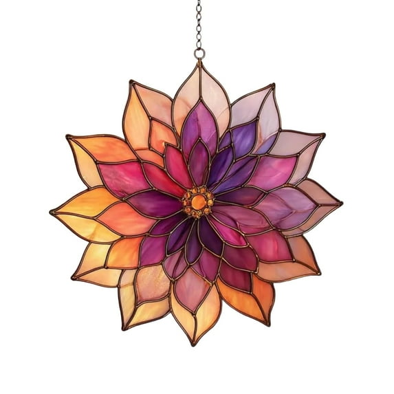 Flower Acrylic Suncatcher Window Hanging Pink Flower Sun Catcher Floral Home Decor Garden Decoration Gift for Her, Beautiful Floral Art Display for Flower Enthusiasts