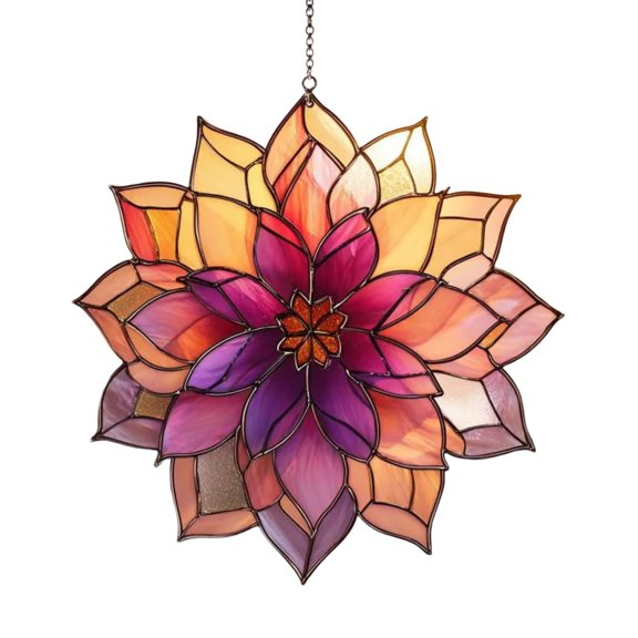 Flower Acrylic Suncatcher Window Hanging Pink Flower Sun Catcher Floral Home Decor Garden Decoration Gift for Her, Beautiful Floral Art Display for Flower Enthusiasts