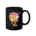 thumbnail image 1 of Flower Afro Woman Mug - Image by Shutterstock,, 1 of 4