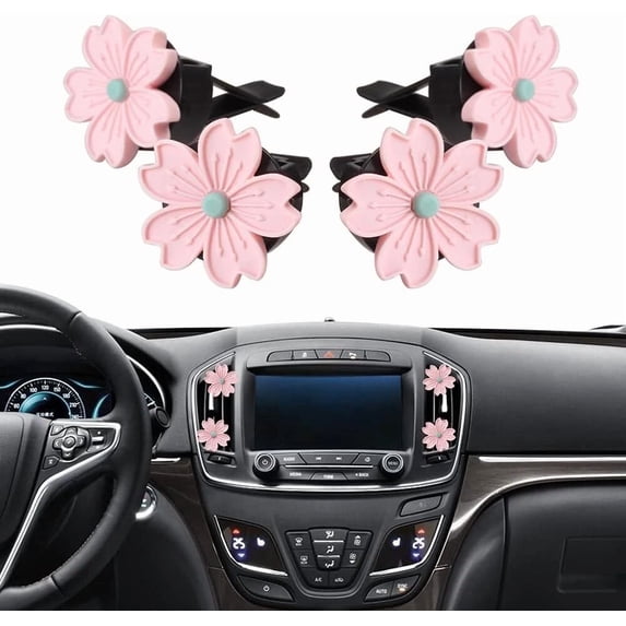 Flower Air Vent Car Clips - Cute Car Charm Accessories Air Freshener Car Clips