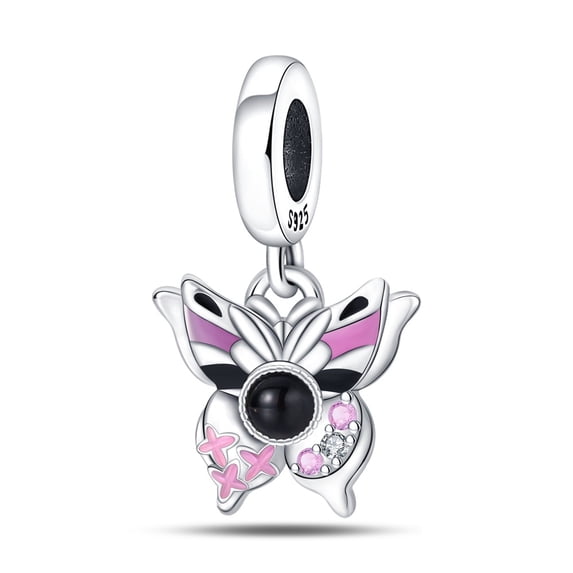Flower And Butterfly Charm, Compatible with Most Bracelet, Charm for Bracelet