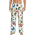 thumbnail image 1 of Flower And Butterfly Men'S Pajama Pants Soft Sleep Lounge Pants Pjs Bottoms With Pockets Small, 1 of 6