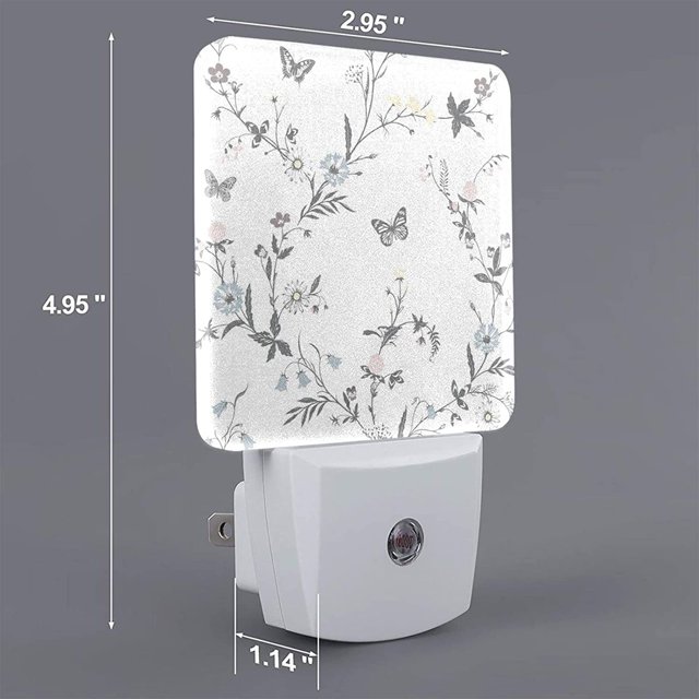 Flower And Butterfly Night Lights Plug In Led Dusk To Dawn Auto Sensor