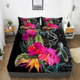 thumbnail image 1 of Flower And Sea Turtle Painting Bedding Sheet Home Textiles Girl Woman Bedding Cover Set,Full(54"x75"), 1 of 5