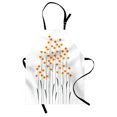 thumbnail image 1 of Flower Apron Hand Drawn Style Yellow Daisies like Flowers with Black Lines and Leaves Print, Unisex Kitchen Bib Apron with Adjustable Neck for Cooking Baking Gardening, Yellow and Black, by Ambesonne, 1 of 3
