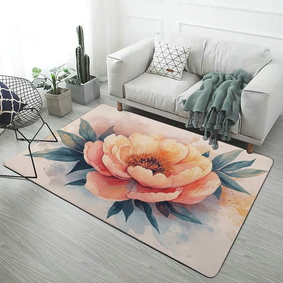 Flower Area Rugs Carpet Suitable for Living Room Kitchen Bedroom Laundry Room Home Decorations