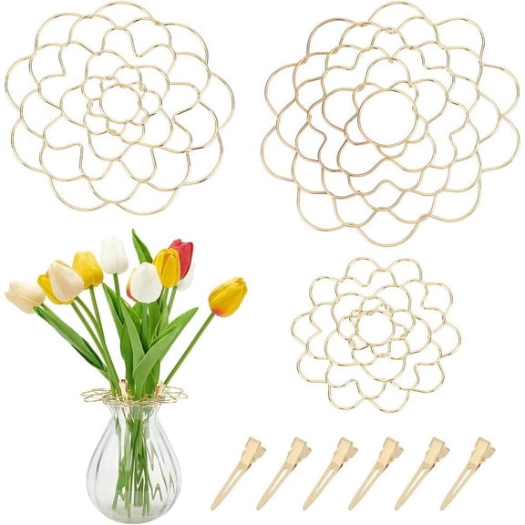 Flower Arrangement Holder Flower Frog Lid Iron Floral Grid Resuable Flower Arranger Holder for Vase Plant Flower DIY Arrangement Fixation
