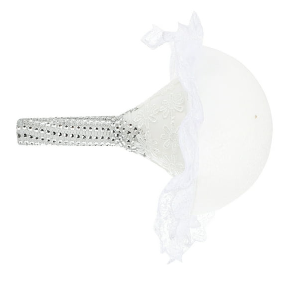 White Wedding Bouquet Holder with Durable Foam for DIY Fresh and Artificial Flower Arrangements 4.5 x 3.2 inches