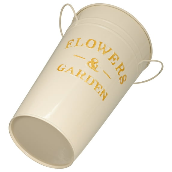 Arrangement Tube Plant Container Outdoor Decorative Iron Bucket Pot for Front Porch Garden Flowers