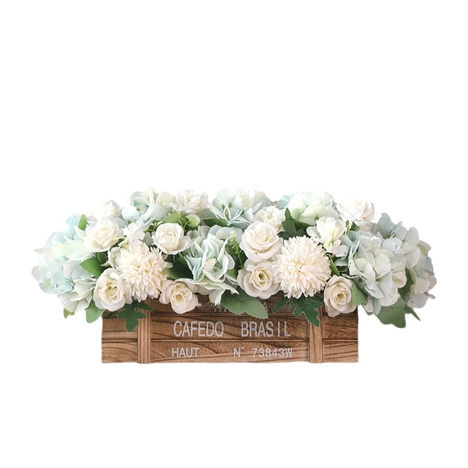 Flower Arrangement with Wooden Vase, Ongmies Exquisite Autumn Faux Botanical Arrangement – Realistic Dried Greenery for Cozy Living Room & Windowsill Displays, Artificial Flower Centerpieces