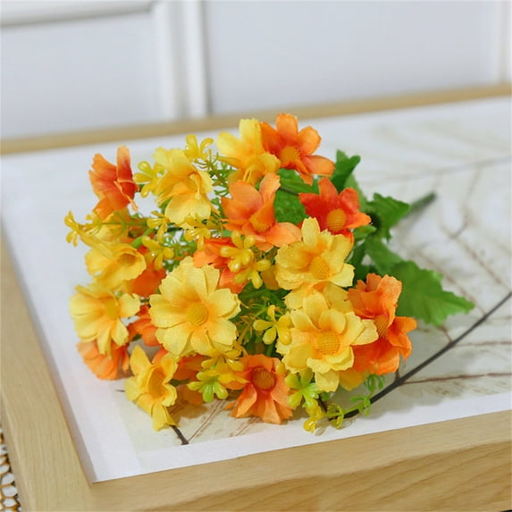 Flower Artificial, Fabric Flowers, Silk Plants For Home Decor Indoor, Fake Rose Bush, Flowers Artificial For Decoration, Summer Stems For Vases, Small Outdoor Flower Pots