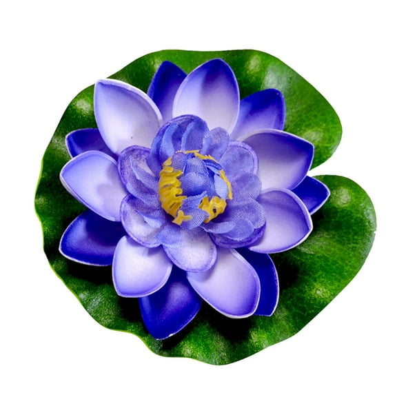 Flower Artificial Pond Flowers Water Floating Foam Flowers Lilies Realistic Pads for Garden Pool Fish Tank Decorative Wreath