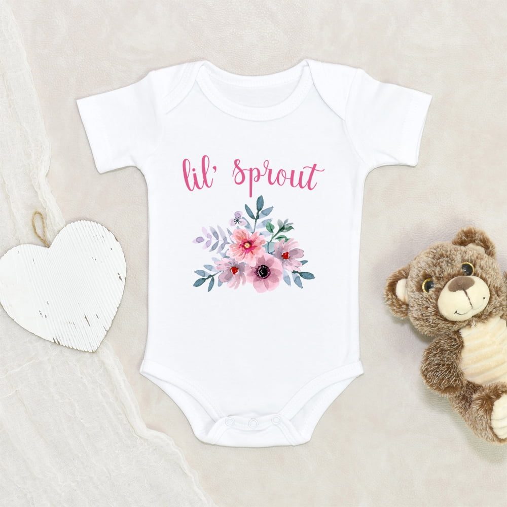 Flower Baby Clothes Lil Sprout Baby Clothes Cute Plant Baby Clothes
