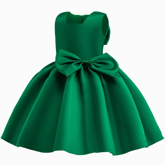 Flower Baby Girl Dress Wedding Bowknot Pageant Birthday Party Prom Gown, 12M-5T