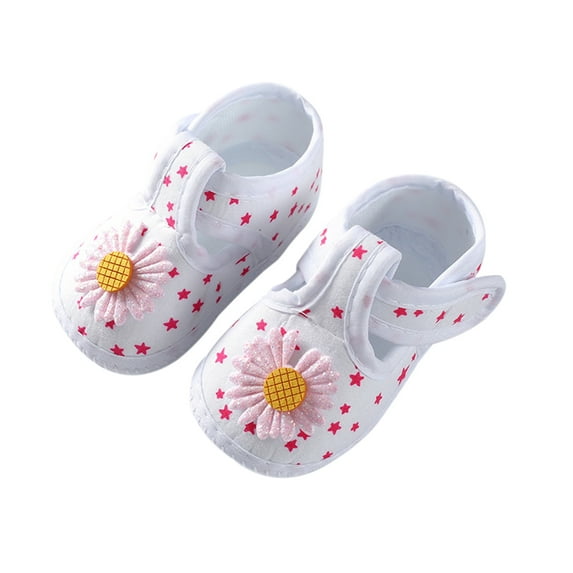 Flower Baby Girls Shoes for Spring and Autumn season Soft Sole Shoes Pre-step Shoes suitable for 0-1 Year Old Baby