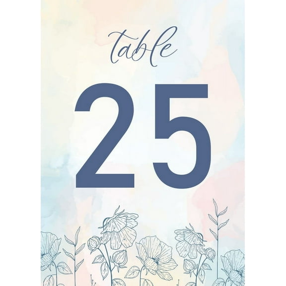Flower Background Wedding Table Number Cardss 1-100 Double Sided With Head Table For Reception Event Party Baby Shower Birthday 4x6 Inch