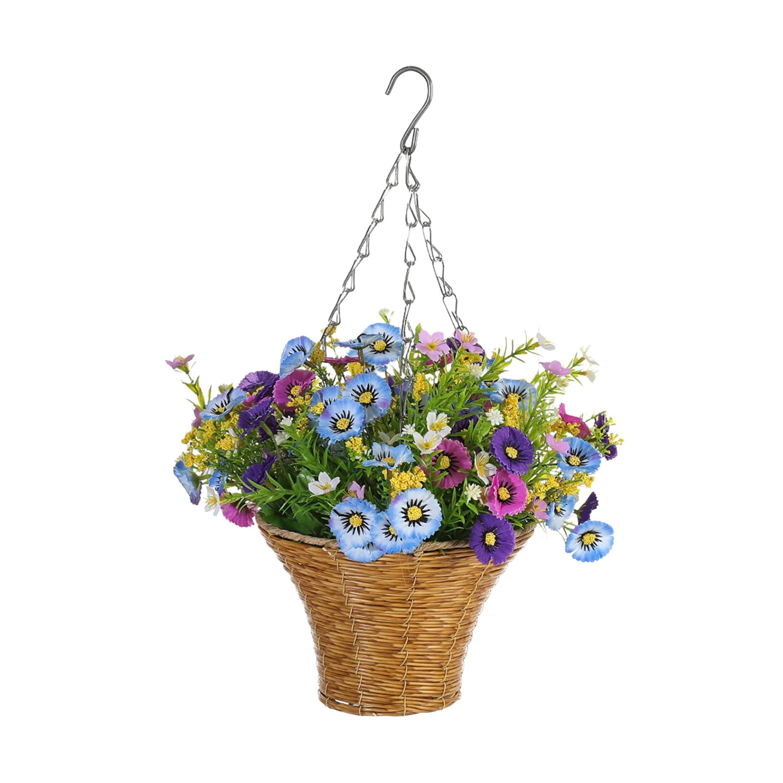 Flower Basket, Hanging Baskets for Plants Outdoor, Artificial Hanging ...