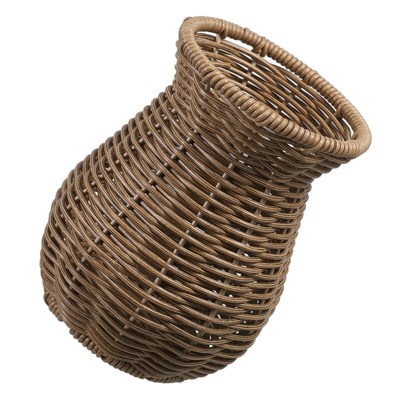 Flower Basket Vase Decorative Vase Vases Country Style Indoor Dining Table Plastic Office Dark Brown 14.50X12.00X12.00CM
