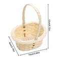 thumbnail image 1 of Flower Basket for Flower Girl Wedding Artificial Rattan Braided Aesthetics Photo Props Small Woven Basket with Handle, 1 of 5