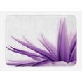 thumbnail image 1 of Flower Bath Mat, Purple Ombre Style Long Leaves Water Colored Print with Calming Details Image, Non-Slip Plush Mat Bathroom Kitchen Laundry Room Decor, 29.5 X 17.5 Inches, Purple and White, Ambesonne, 1 of 2