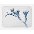 thumbnail image 1 of Flower Bath Mat, Uv Style Picture of Flower Floral Radiography Themed Illustration Modern Design, Non-Slip Plush Mat Bathroom Kitchen Laundry Room Decor, 29.5 X 17.5 Inches, Teal White, Ambesonne, 1 of 2
