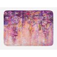 thumbnail image 1 of Flower Bath Mat, Watercolor Painting Effect Wisteria Tree Blossoms Soft Scenic Spring Display, Non-Slip Plush Mat Bathroom Kitchen Laundry Room Decor, 29.5 X 17.5 Inches, Pink Violet Purple, Ambesonne, 1 of 2