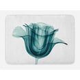 thumbnail image 1 of Flower Bath Mat, X-ray Image of a Rose Flower Romance Symbol Creative Artistic Nature Picture Print, Non-Slip Plush Mat Bathroom Kitchen Laundry Room Decor, 29.5 X 17.5 Inches, Teal White, Ambesonne, 1 of 2