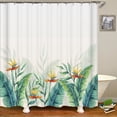 thumbnail image 1 of Flower Bathroom curtain plant floral printed shower curtain waterproof polyester fabric bath curtain for bathroom home decor, 1 of 5