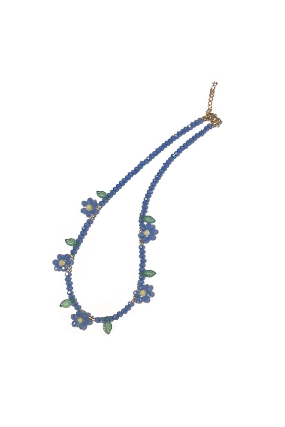 Flower Beaded Necklaces Flower Necklace Pendant Necklaces Acrylic Texture