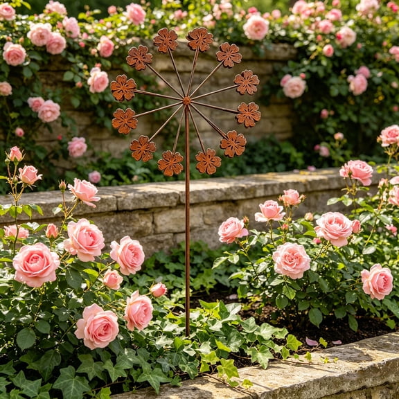 Bendable Steel Metal Flower Garden Stake Flower Bed Stake Pot Stake Natural Gard Garden Decoration Outdoor Decor Support For Plants Yard