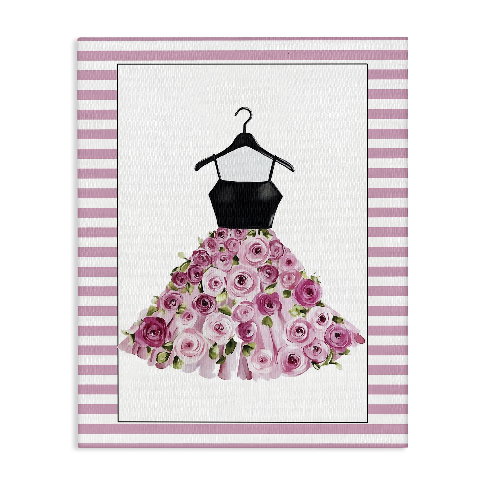 Flower Bedecked Dress Canvas Wall Art, design by Christine Simpson Art